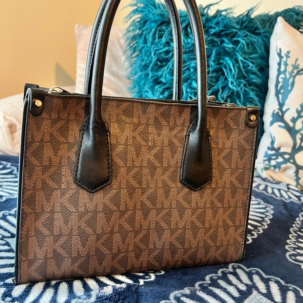 Michael Kors Brown and Black Satchel Bags with Signature Style - Picture 2 of 4